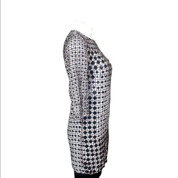 French connection dress sequined sheath three-quarter sleeve Zip back lined - Picture 2 of 9